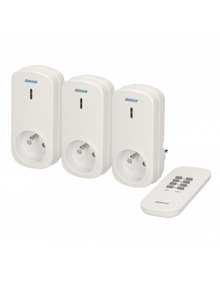 Zestaw bezprzewodowych gniazd sterowanych pilotem 3+1