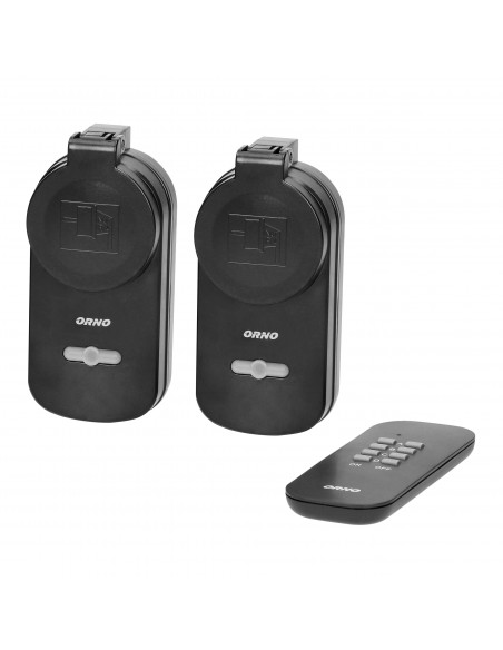 Zestaw bezprzewodowych gniazd sterowanych pilotem 2+1, IP44 , wersja Schuko