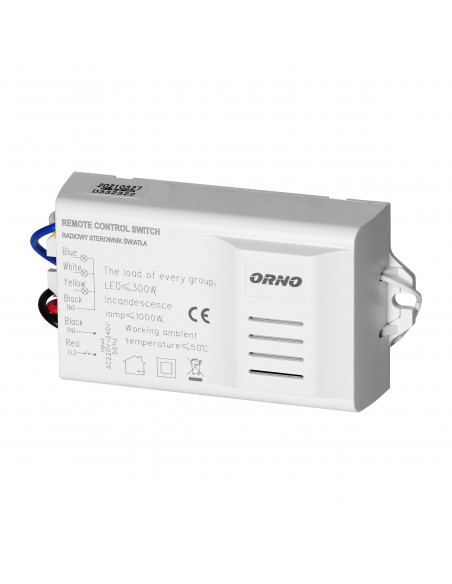 Bezprzewodowy 3-kanałowy sterownik oświetlenia, 2 piloty