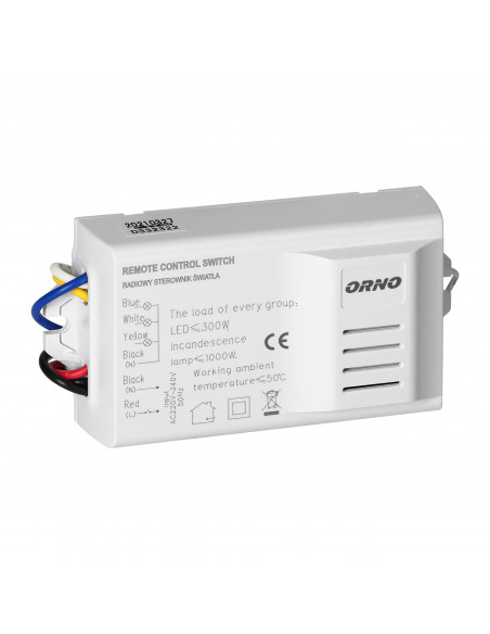 Bezprzewodowy 3-kanałowy sterownik oświetlenia, 2 piloty