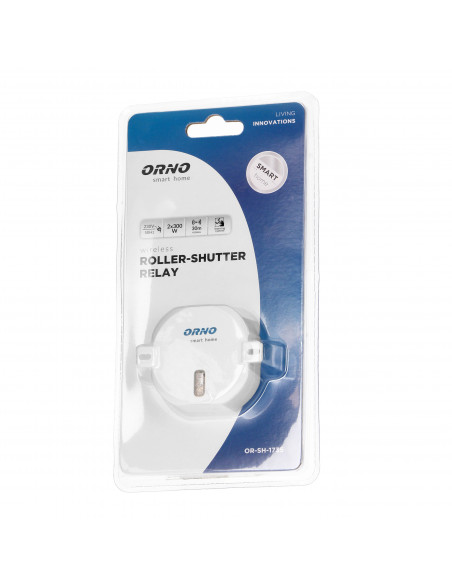  Przekaźnik roletowy ORNO Smart Home podtynkowy (dopuszkowy) sterowany bezprzewodowo, z odbiornikiem radiowym, maks. moc...