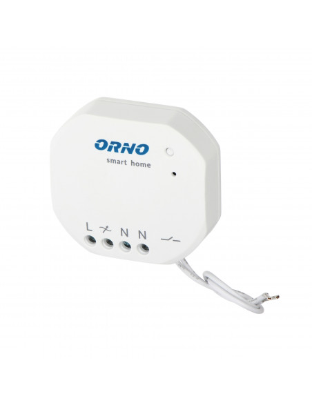 Przekaźnik podtynkowy MINI (dopuszkowy) ON/OFF sterowany bezprzewodowo,z odbiornikiem radiowym, ORNO Smart Home