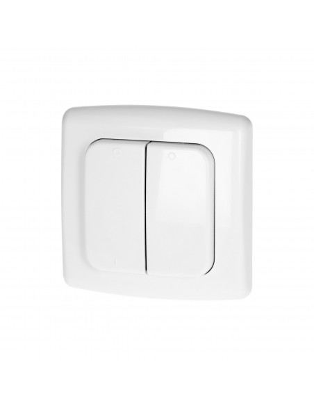  Włącznik podwójny natynkowy, do zdalnego sterowania włącznikami podtynkowymi i gniazdami,z nadajnikiem radiowym,...