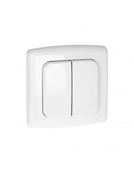  Włącznik podwójny natynkowy, do zdalnego sterowania włącznikami podtynkowymi i gniazdami,z nadajnikiem radiowym,...