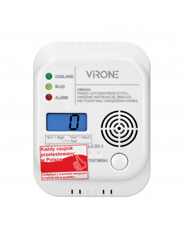 Bateryjny czujnik tlenku węgla z...