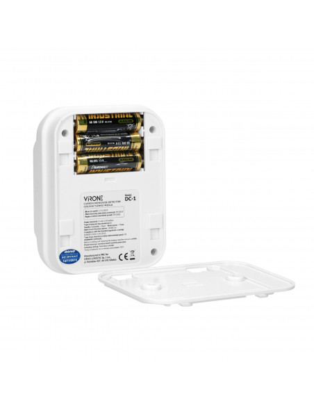 Bateryjny czujnik tlenku węgla z przyciskiem TEST - Testowany w Polsce