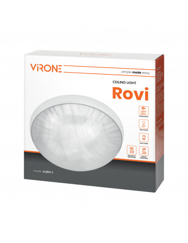 ROVI, plafon oświetleniowy, 75W, E27,...