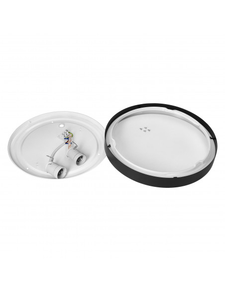 Plafon DUARA, 2xE27 max 120W, IP20, czarny