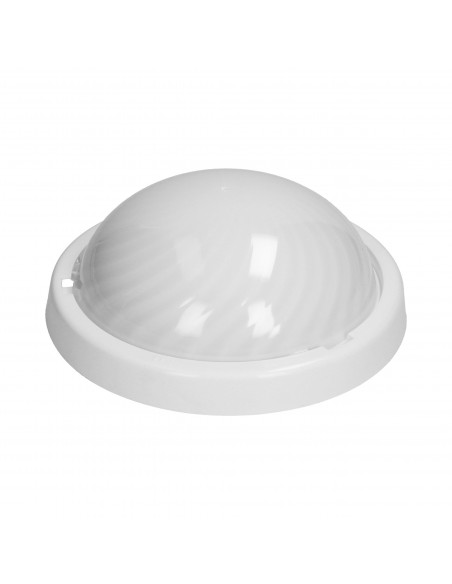 7070T/MAT-ALFA/MS/PL, oprawa oświetleniowa z mikrofalowym czujnikiem ruchu, 75W, E27, IP44, IK10, poliwęglan mleczny