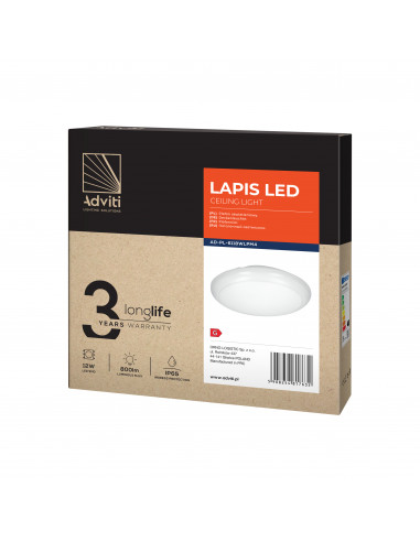 LAPIS LED 12W, plafon oświetleniowy,...