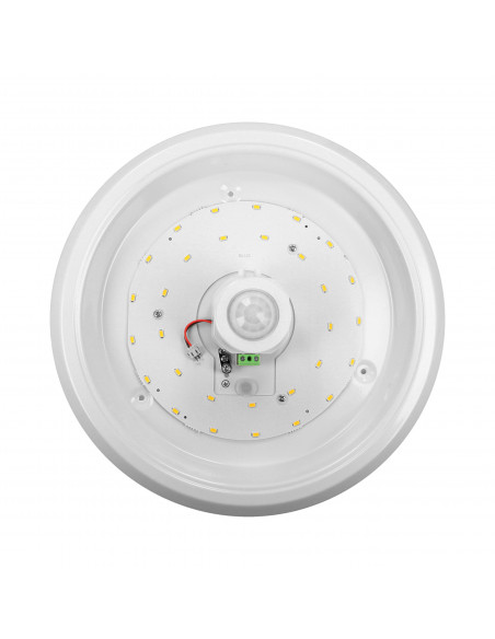 ZONDA LED 16W, plafon z czujnikiem ruchu, 1100lm, IP20, 4000K, poliwęglan mleczny, biały