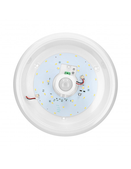 ZONDA LED EMERGENCY 12W/1,2W, plafon z czujnikiem ruchu, 800lm/80lm, IP20, 4000K, poliwęglan mleczny, biały