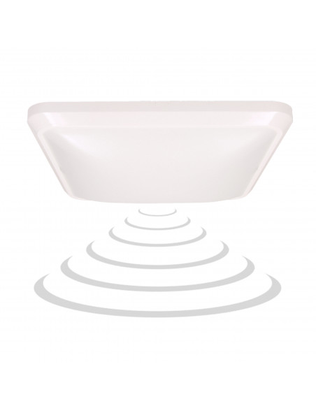 NYK LED 12W, plafon z mikrofalowym czujnikiem ruchu, 850lm, IP20, 4000K, poliwęglan mleczny, biały