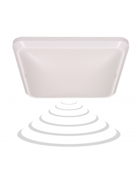 NYK LED 16W, plafon z mikrofalowym czujnikiem ruchu, 1150lm, IP20, 4000K, poliwęglan mleczny, biały