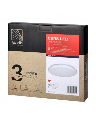  CERS LED 16W, plafon z mikrofalowym...