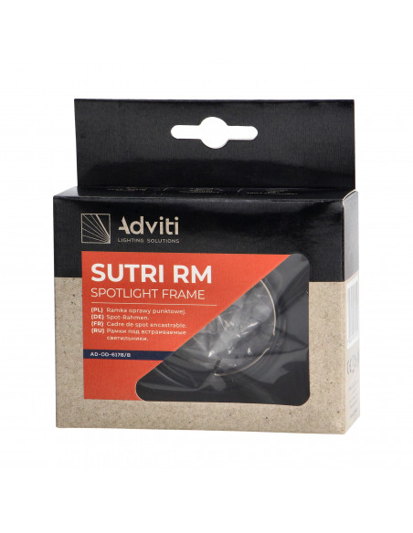 SUTRI SM ramka dekoracyjna oprawy punktowej, MR16/GU10 max 50W, kwadrat, regulowana, czarna