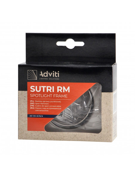 SUTRI SM ramka dekoracyjna oprawy punktowej, MR16/GU10 max 50W, kwadrat, regulowana, satyna