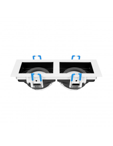 YOP 2 ramka dekoracyjna oprawy punktowej, MR16/GU10 max 2x50W, regulowana biała+czarna