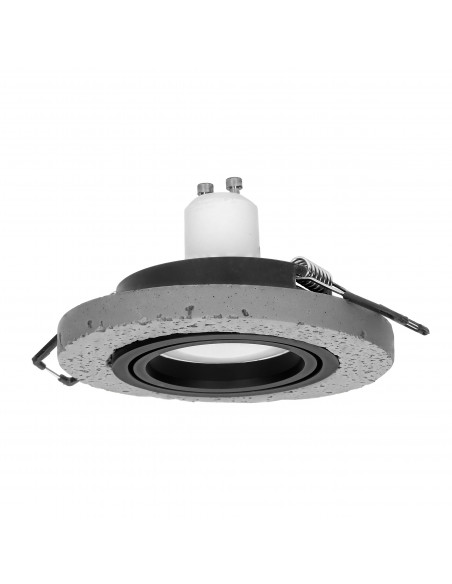 HALISI RM ramka dekoracyjna oprawy punktowej, MR16/GU10 max 50W, koło, ruchoma, czarna