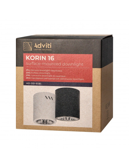 KORIN 16, oprawa typu downlight, 60W, E27, stal, biała