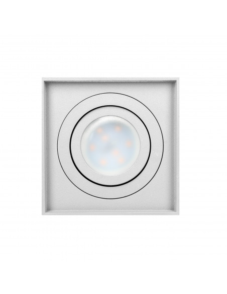 CAROLIN DLS GU10 downlight max 35W, IP20, kwadrat, biały