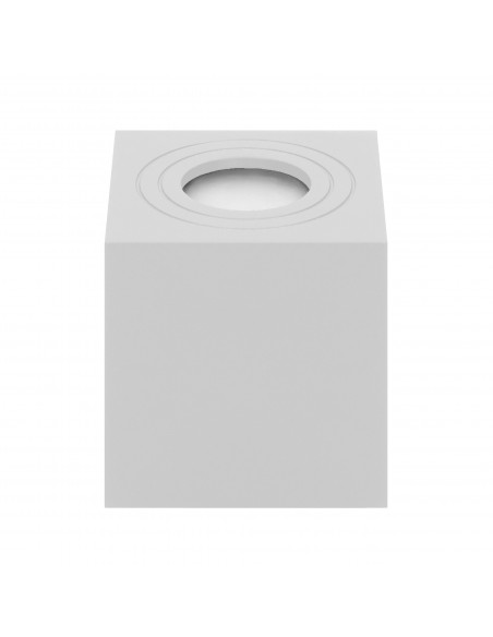 MEGY DLS GU10 downlight max 50W, IP54, kwadrat, biały, aluminium