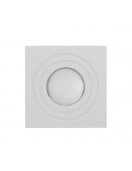 MEGY DLS GU10 downlight max 50W, IP54, kwadrat, biały, aluminium
