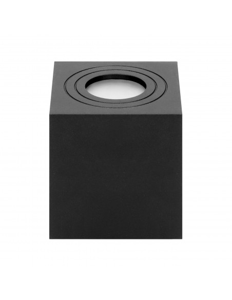 MEGY DLS GU10 downlight max 50W, IP54, kwadrat, czarny, aluminium