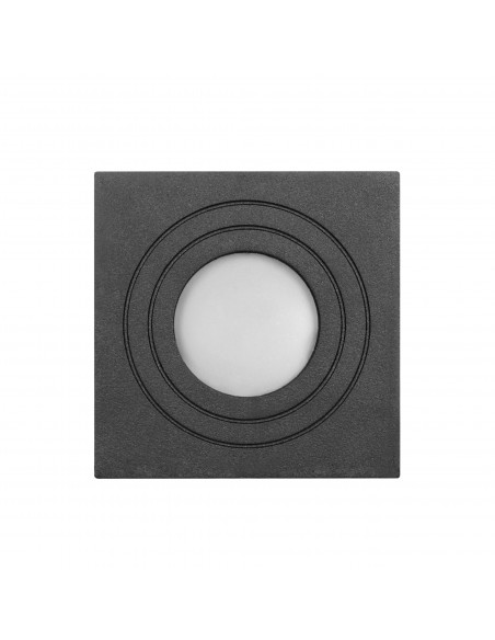 MEGY DLS GU10 downlight max 50W, IP54, kwadrat, czarny, aluminium