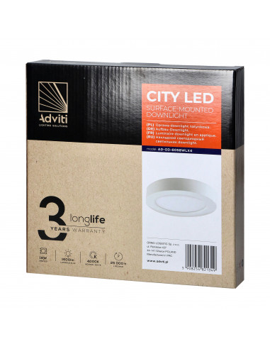 CITY LED 18W, oprawa downlight,...