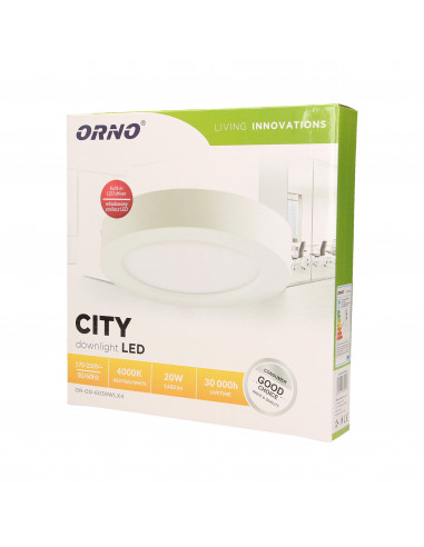 CITY LED 20W, oprawa downlight,...