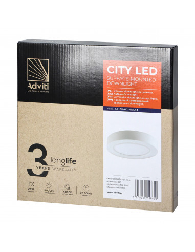 CITY LED 24W, oprawa downlight,...