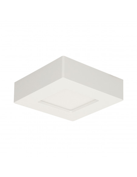 LETI LED 9W, oprawa downlight, natynkowa, kwadratowa, 480lm, 3000K, biała, wbudowany zasilacz LED