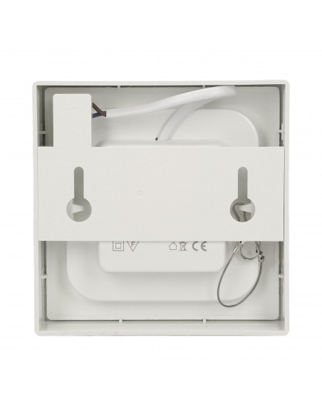 LETI LED 9W, oprawa downlight, natynkowa, kwadratowa, 480lm, 3000K, biała, wbudowany zasilacz LED