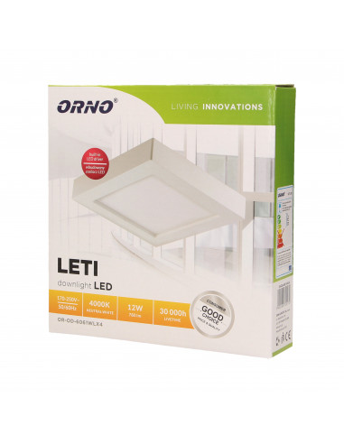 LETI LED 12W, oprawa downlight,...