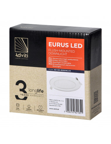 EURUS LED 9W, oprawa downlight,...
