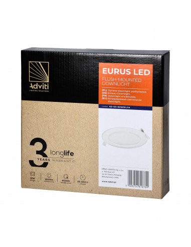 EURUS LED 18W, oprawa downlight,...