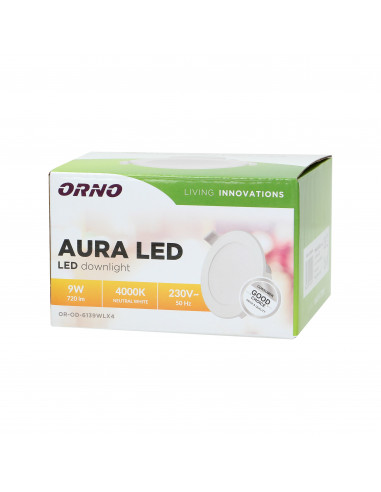 AURA LED 9W, oprawa  downlight,...
