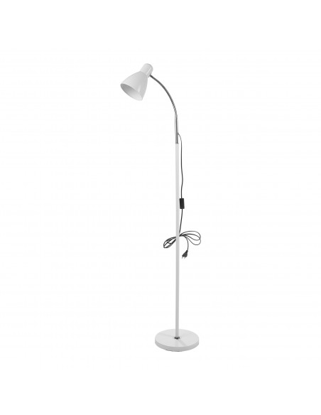 Lampa stojąca podłogowa LAR, max 20W E27, 155 cm, biała