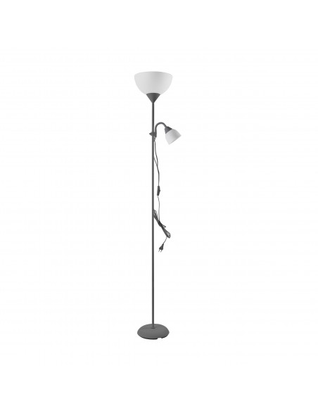 Lampa stojąca podłogowa URLAR, 175 cm, max 25W E27, max 25W E14, szara