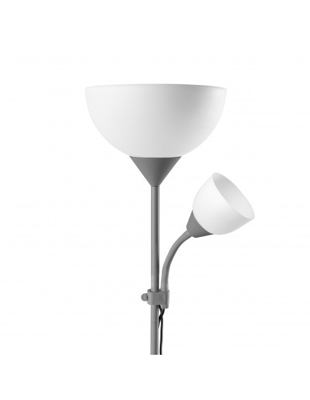 Lampa stojąca podłogowa URLAR, 175 cm, max 25W E27, max 25W E14, szara