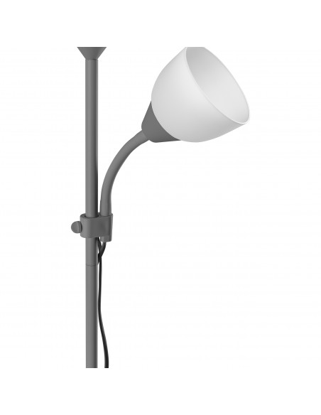 Lampa stojąca podłogowa URLAR, 175 cm, max 25W E27, max 25W E14, szara