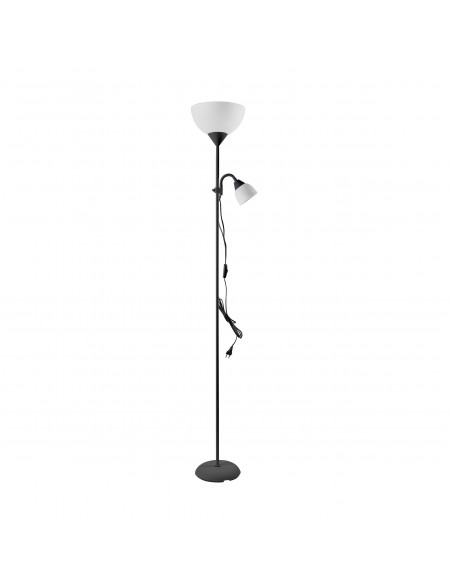 Lampa stojąca podłogowa URLAR, 175 cm, max 25W E27, max 25W E14, czarna