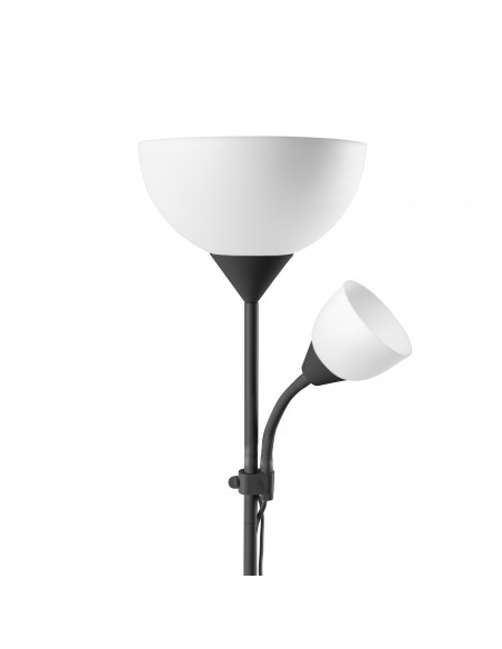 Lampa stojąca podłogowa URLAR, 175 cm, max 25W E27, max 25W E14, czarna
