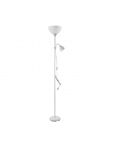 Lampa stojąca podłogowa URLAR, 175 cm, max 25W E27, max 25W E14, biała