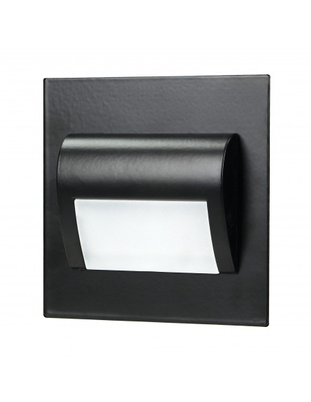 DRACO LED NEW 1,5W, oprawa schodowa podtynkowa, 12VDC, 30lm, 3000K, czarny, innowacyjny sposób montażu