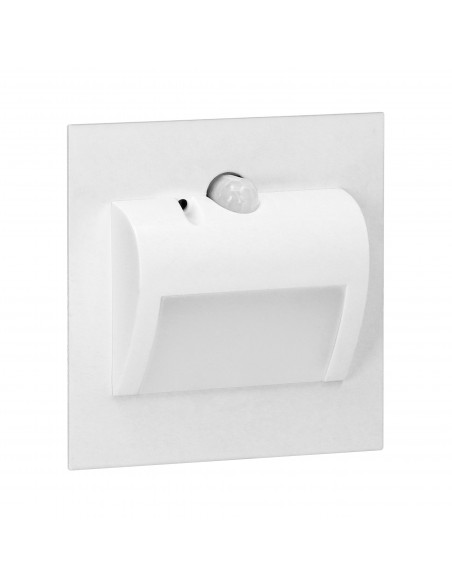 DRACO LED NEW 1,5W, oprawa schodowa podtynkowa, 12VDC, 30lm, 6000K, biała, czujnik ruchu i zmierzchu