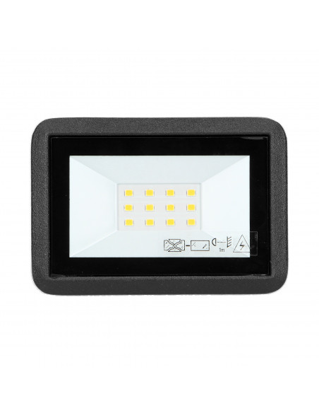 BULLED 10W naświetlacz 800lm, IP65, 4000K, aluminium + szkło