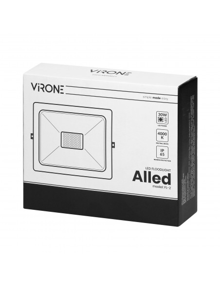 ALLED  30W Naświetlacz LED, 2400lm, IP65, 4000K, Alu+szkło