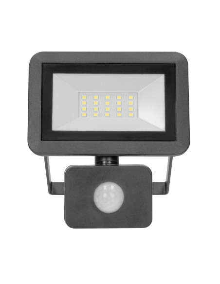 BULLED S 20W naświetlacz z PIR, 1600lm, IP44, 4000K, Alu+szkło